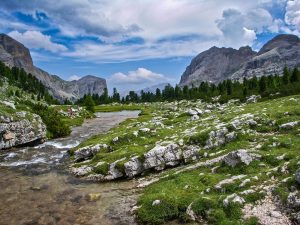 Bergwanderung über die Fanes-Hochebene