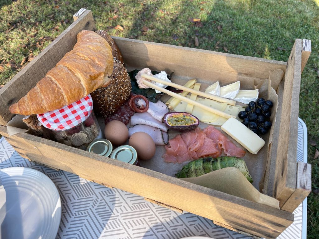 Frühstücksbox auf dem Weingut in Markt Einersheim