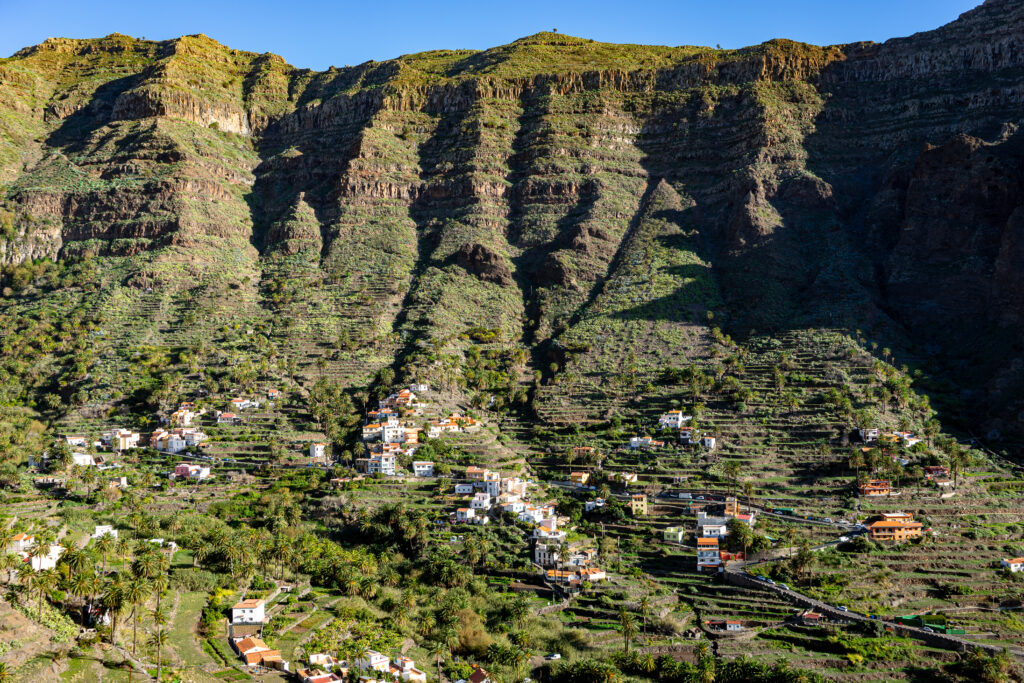 Dörfer mit angelegten Terrassen